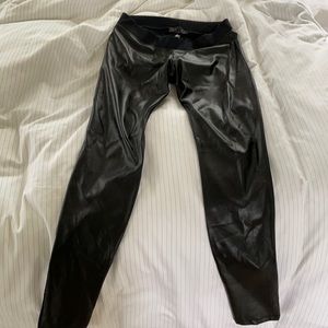 Hatch leather maternity leggings